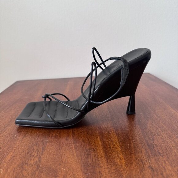 Gia Borghini Strappy Leather Wedge Sandal - Picture 4 of 11